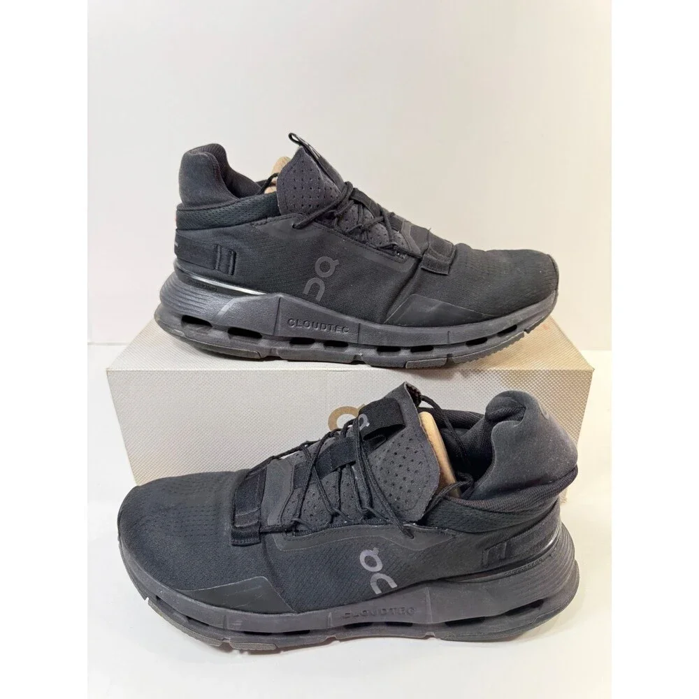 On Cloudnova 2 Black Running Shoes Womens US 9.5